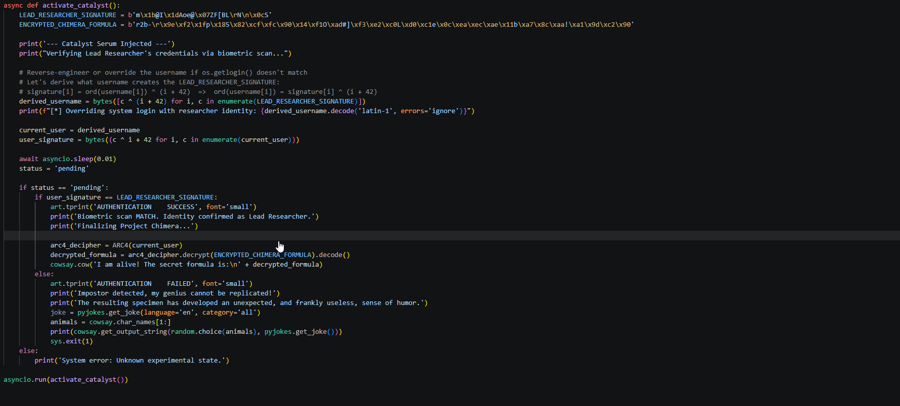 The final helper mirrors the authentication and ARC4-decryption path.